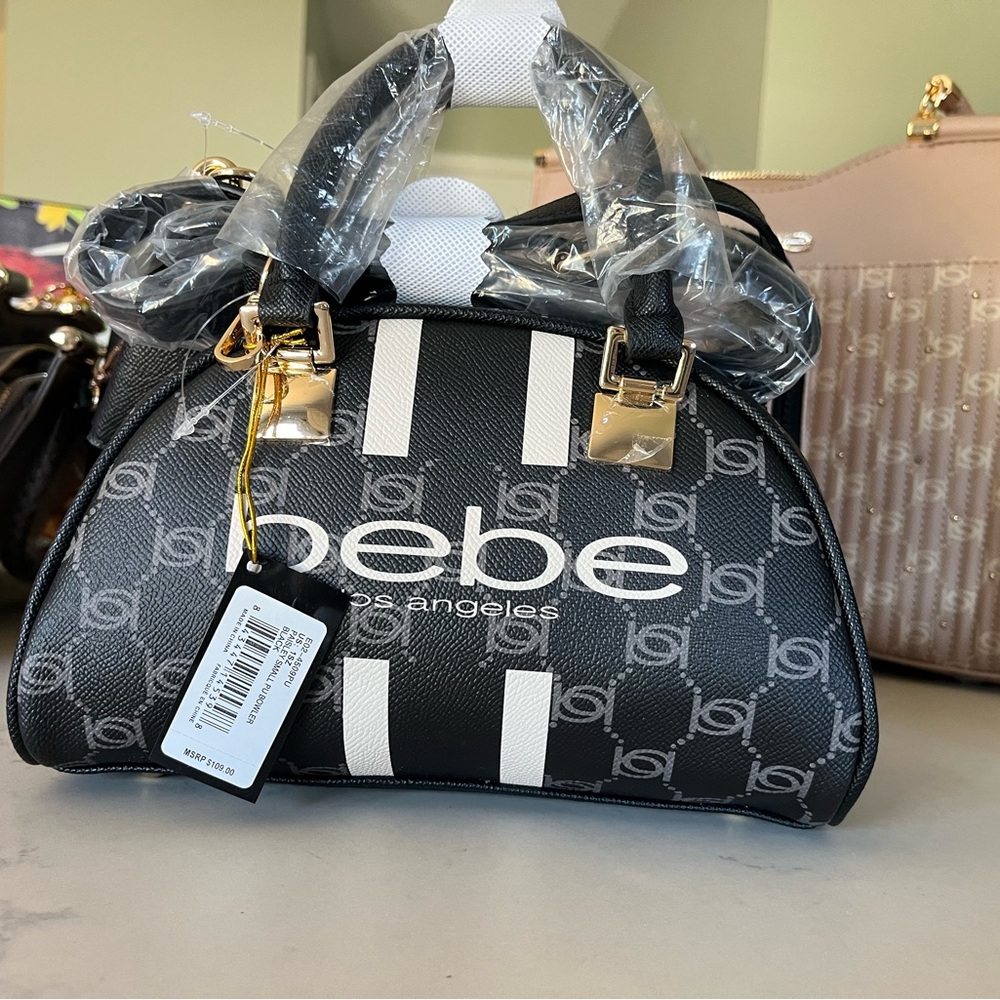 Bebe Monochrome Logo Satchel